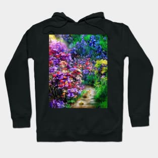 floral landscape Hoodie